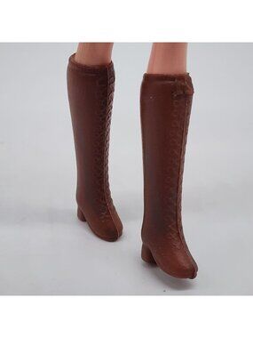 1960s Barbie Brown Boots Mod Go Go Groovy Fashion